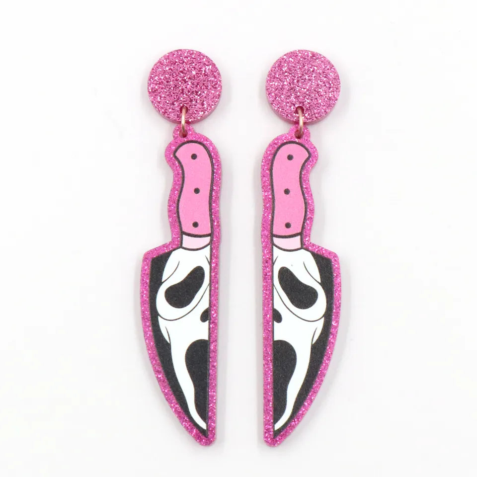 Ghost-faced Earrings