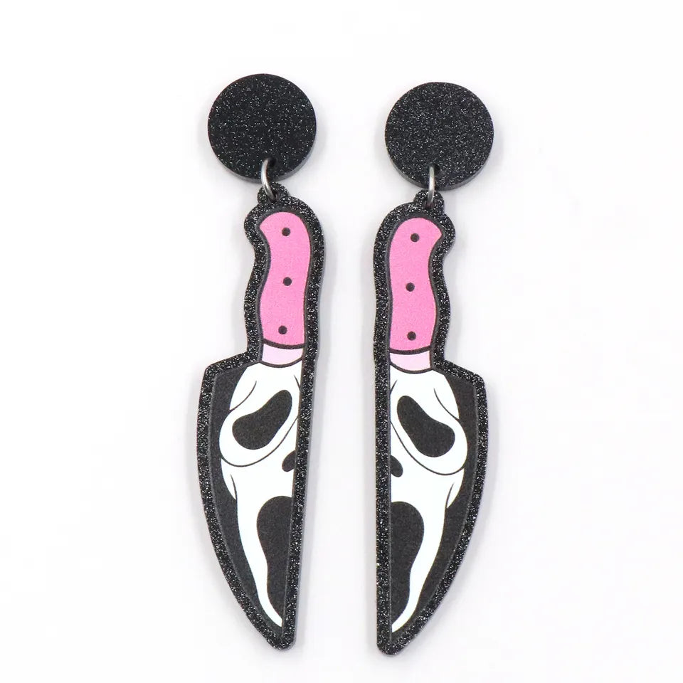 Ghost-faced Earrings