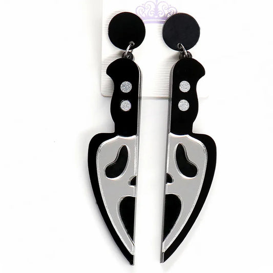 Ghost-faced Earrings (Mirror)